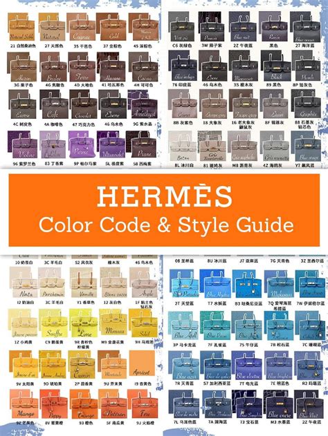 hermes color code 2018|Hermes luggage color chart.